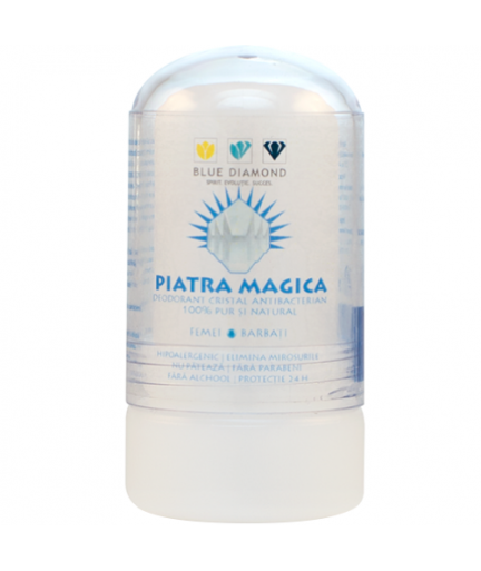 PIATRA MAGICA - deodorant cristal antibacterian Alaun de potasiu, Blue Diamond